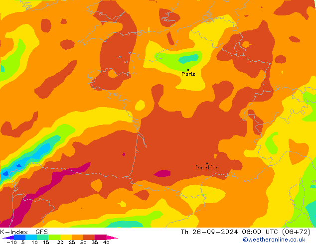 K-Index GFS gio 26.09.2024 06 UTC