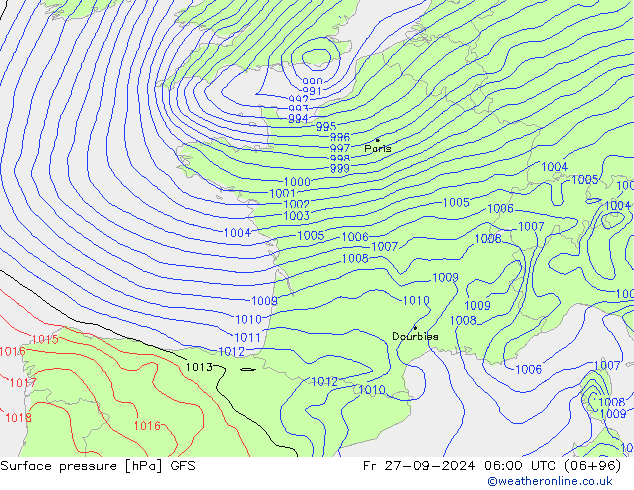 GFS: Pá 27.09.2024 06 UTC