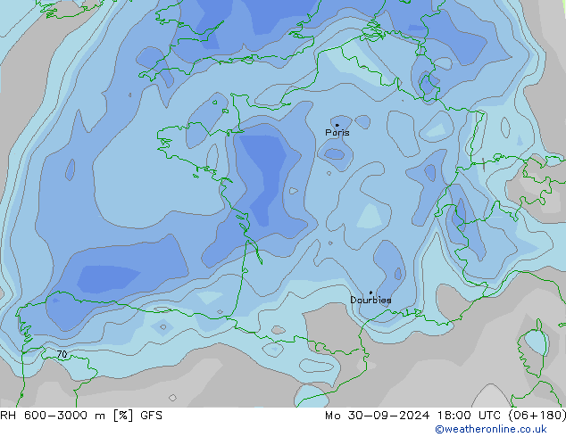 RH 600-3000 m GFS September 2024