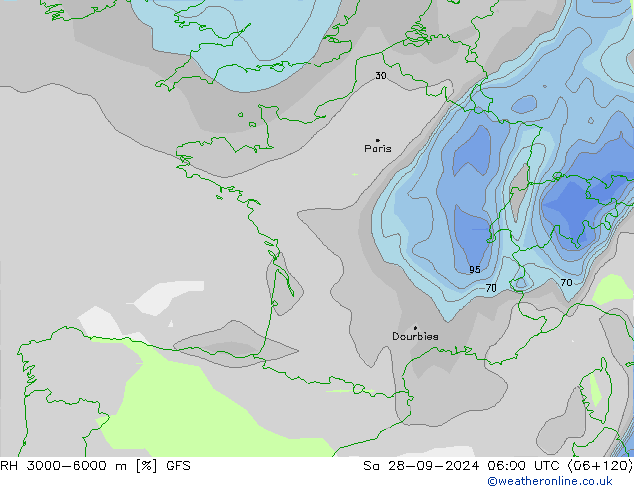 RH 3000-6000 m GFS sab 28.09.2024 06 UTC