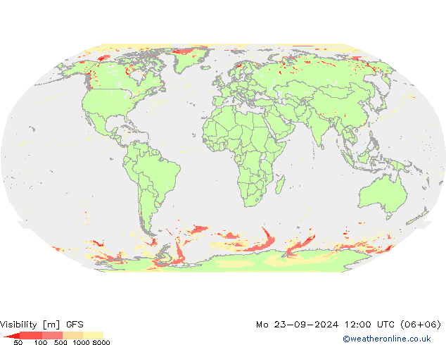 Visibility GFS Mo 23.09.2024 12 UTC