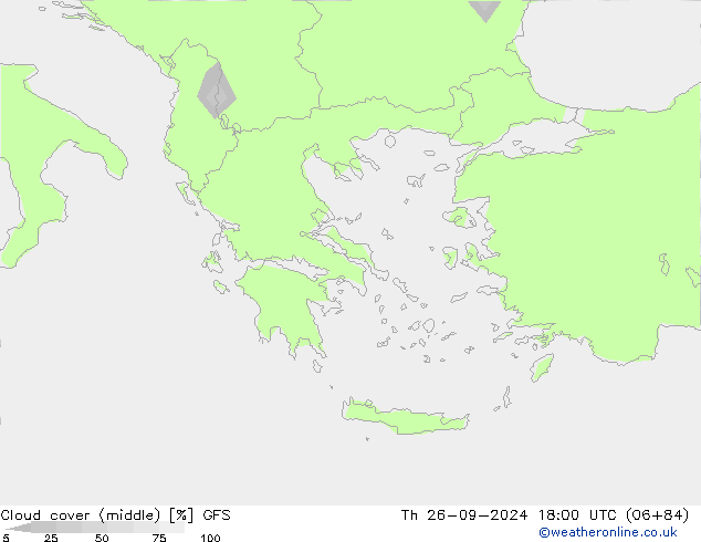 nuvens (médio) GFS Qui 26.09.2024 18 UTC