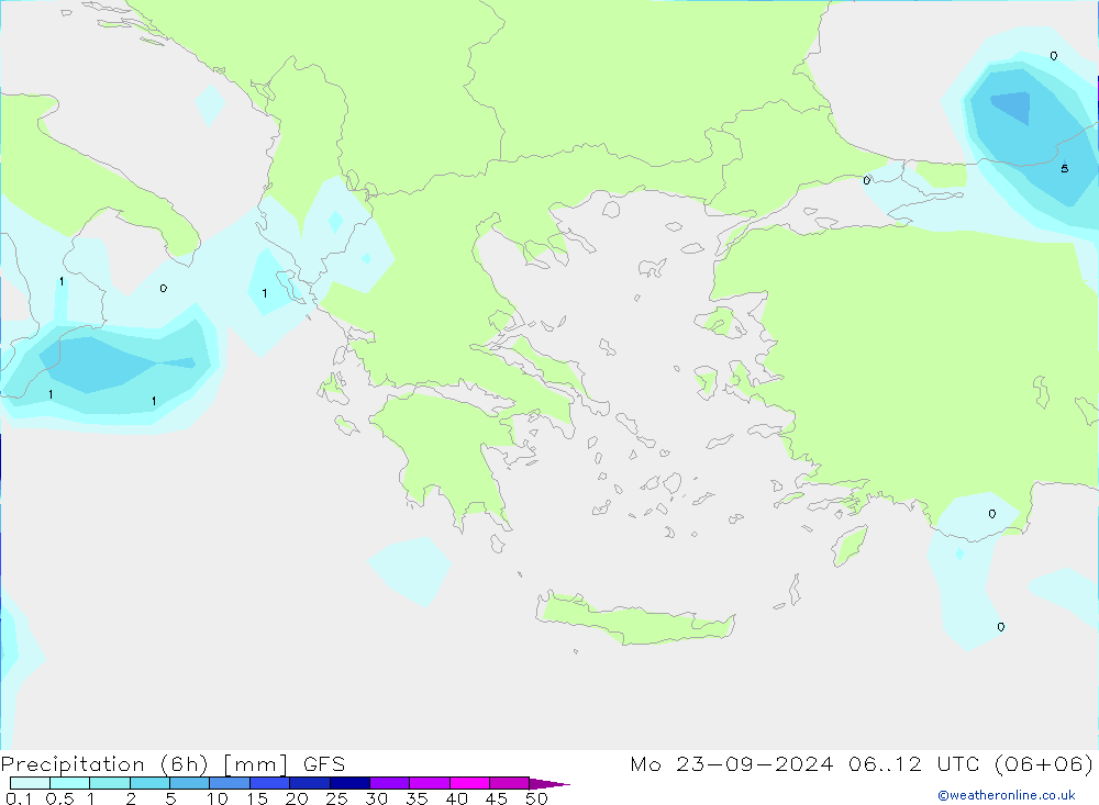 Z500/Rain (+SLP)/Z850 GFS Po 23.09.2024 12 UTC