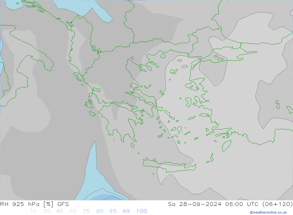 925 hPa Nispi Nem GFS Cts 28.09.2024 06 UTC