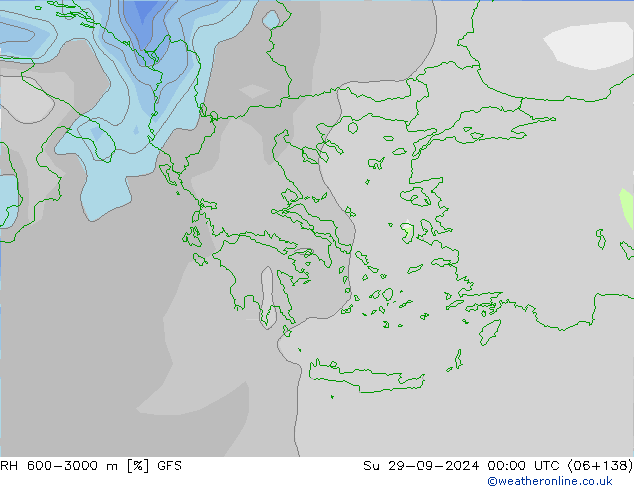 RV 600-3000 m GFS zo 29.09.2024 00 UTC