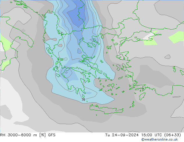 Humidité rel. 3000-6000 m GFS mar 24.09.2024 15 UTC