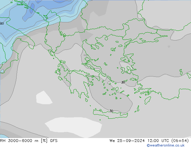 RH 3000-6000 m GFS Settembre 2024