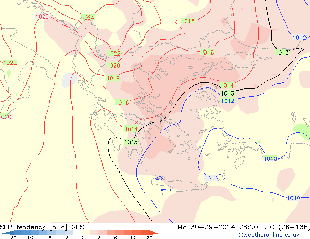 Y. Basıncı eğilimi GFS Pzt 30.09.2024 06 UTC