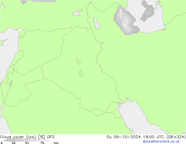 nízká oblaka GFS Ne 06.10.2024 18 UTC