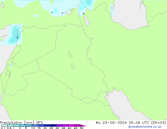 Neerslag GFS ma 23.09.2024 09 UTC