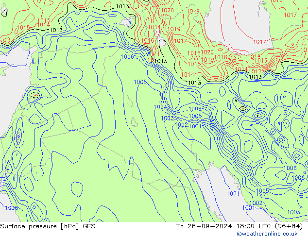 GFS: jeu 26.09.2024 18 UTC