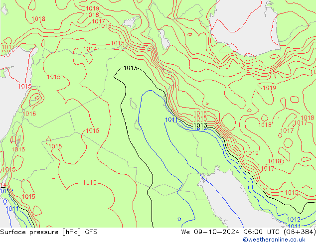 GFS: mié 09.10.2024 06 UTC