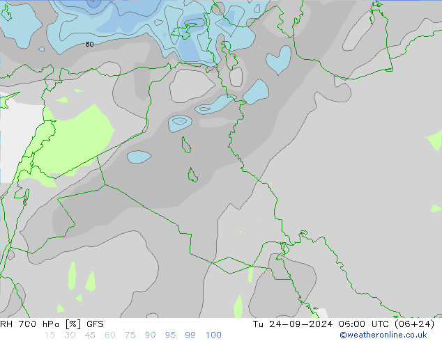 RV 700 hPa GFS di 24.09.2024 06 UTC