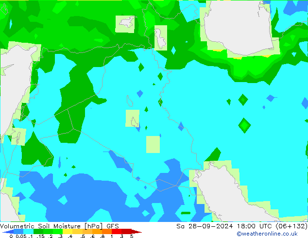 Volumetric Soil Moisture GFS Sa 28.09.2024 18 UTC