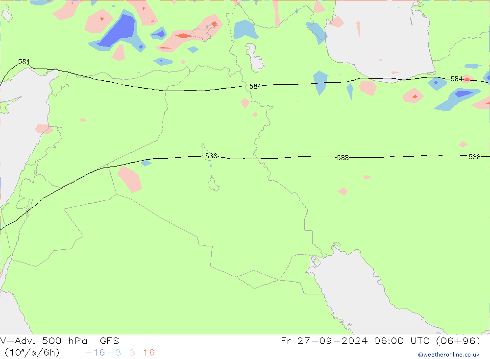 V-Adv. 500 hPa GFS pt. 27.09.2024 06 UTC