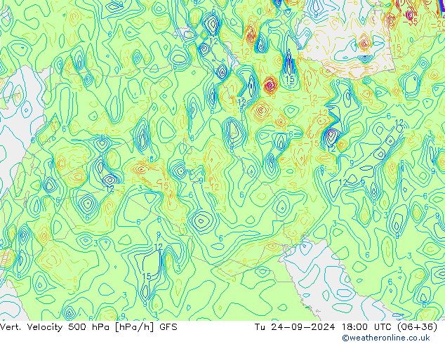 Vert. Velocity 500 hPa GFS Ter 24.09.2024 18 UTC