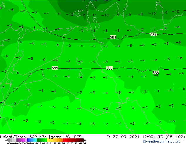 Height/Temp. 500 hPa GFS pt. 27.09.2024 12 UTC