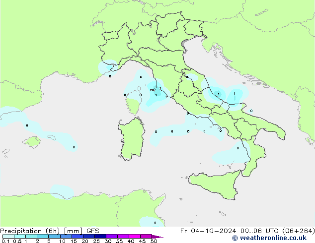 Z500/Rain (+SLP)/Z850 GFS Fr 04.10.2024 06 UTC