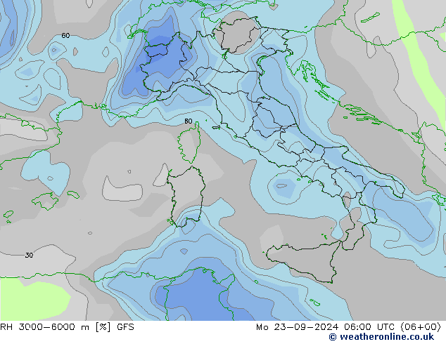 3000-6000 m Nispi Nem GFS Pzt 23.09.2024 06 UTC