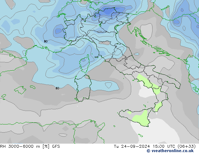 Humidité rel. 3000-6000 m GFS mar 24.09.2024 15 UTC