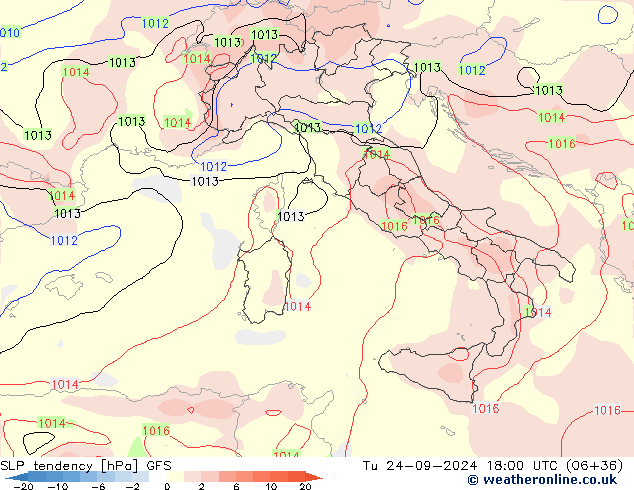 tendencja GFS wto. 24.09.2024 18 UTC