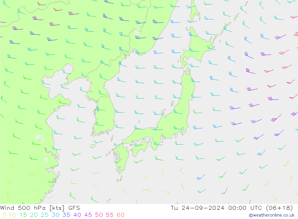 Rüzgar 500 hPa GFS Sa 24.09.2024 00 UTC