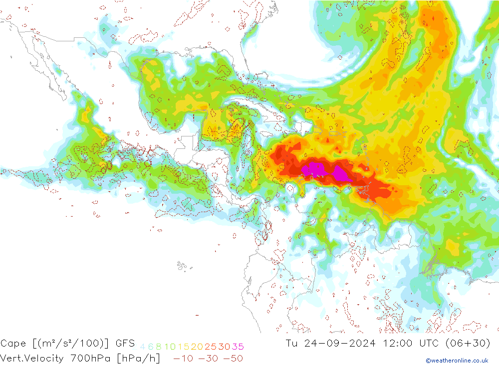 Cape GFS mar 24.09.2024 12 UTC