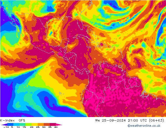 K-Index GFS mer 25.09.2024 21 UTC