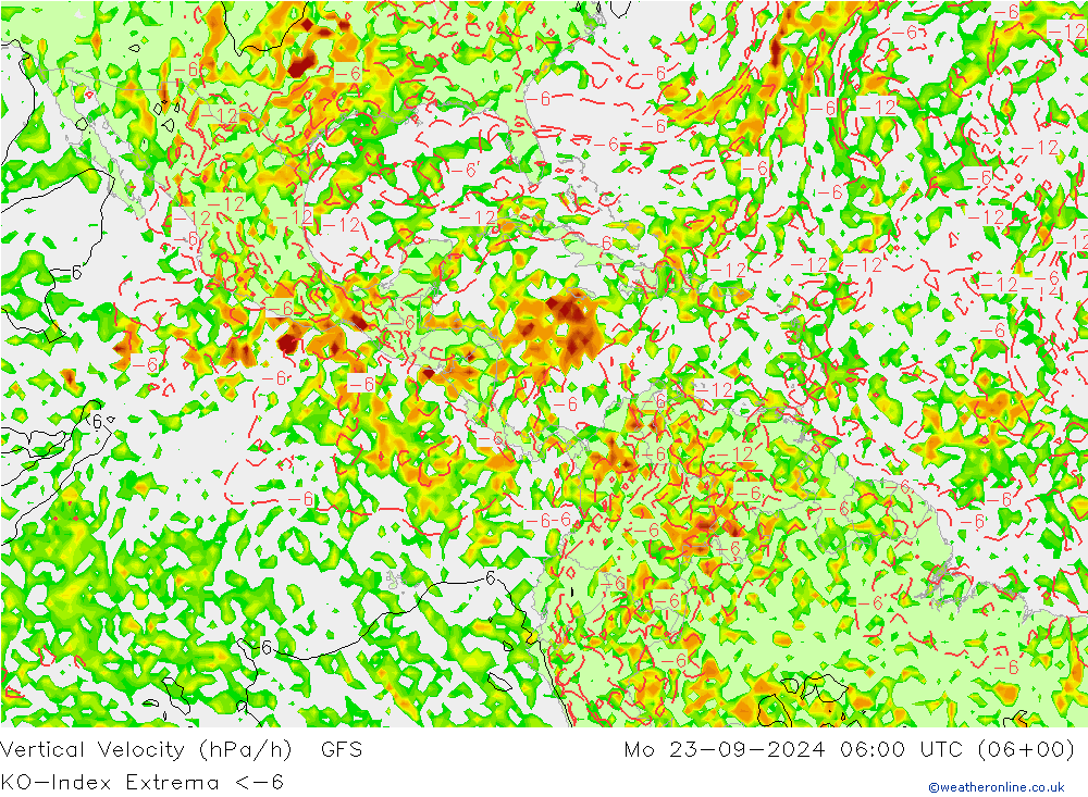 Convection-Index GFS  23.09.2024 06 UTC