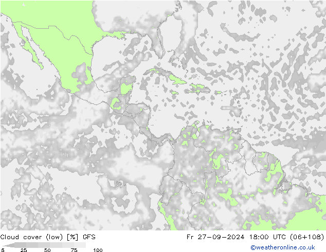 облака (низкий) GFS пт 27.09.2024 18 UTC