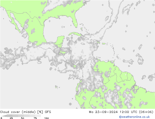 Bulutlar (orta) GFS Pzt 23.09.2024 12 UTC