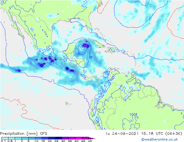 Yağış GFS Sa 24.09.2024 18 UTC