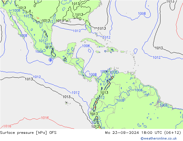 GFS: пн 23.09.2024 18 UTC