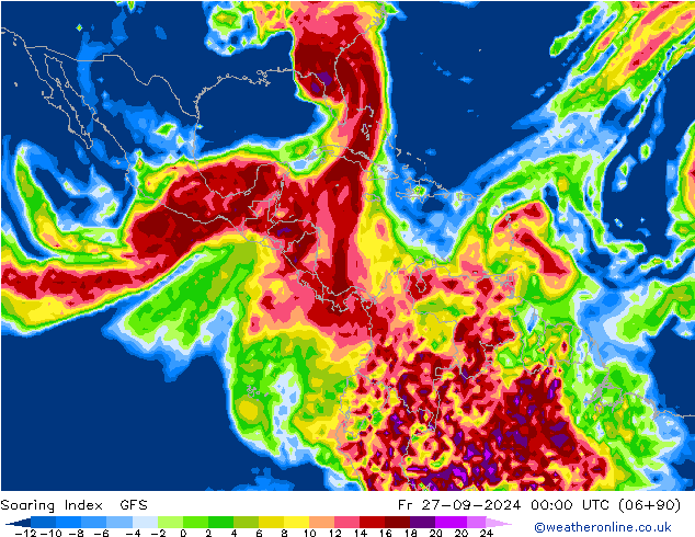 Soaring Index GFS vie 27.09.2024 00 UTC