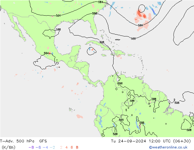 T-Adv. 500 hPa GFS Tu 24.09.2024 12 UTC