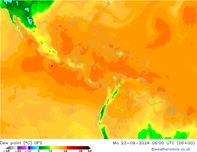 punkt rosy GFS pon. 23.09.2024 06 UTC