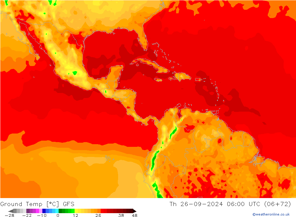 Ground Temp GFS Th 26.09.2024 06 UTC