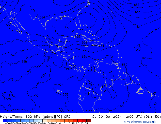 Height/Temp. 100 hPa GFS Su 29.09.2024 12 UTC