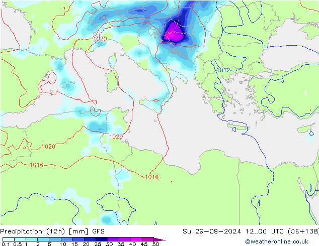  (12h) GFS  29.09.2024 00 UTC