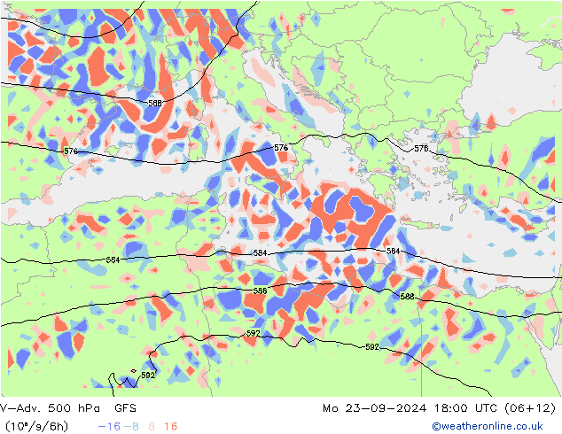 V-Adv. 500 hPa GFS september 2024