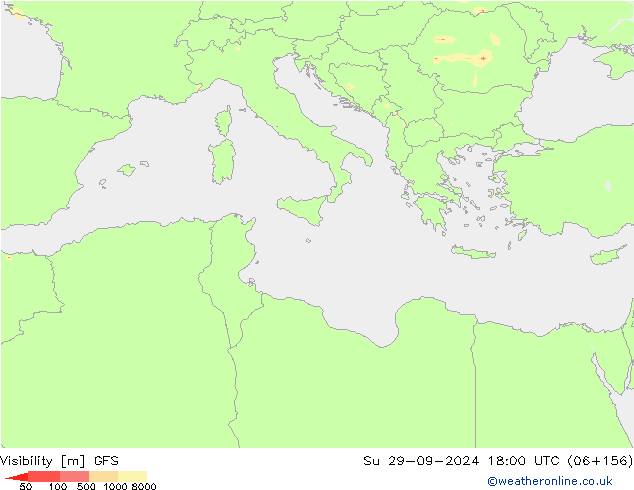 Visibilità GFS dom 29.09.2024 18 UTC