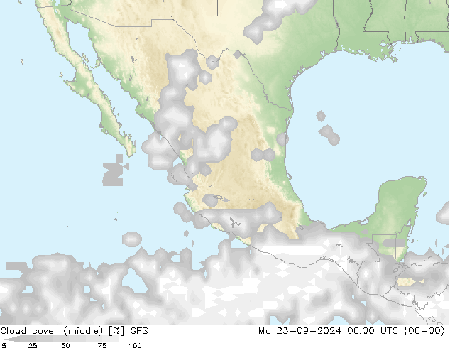 Nubes medias GFS lun 23.09.2024 06 UTC