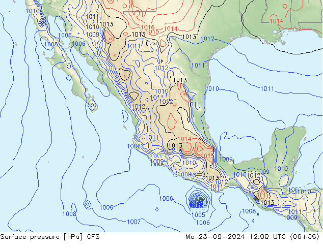 GFS: пн 23.09.2024 12 UTC