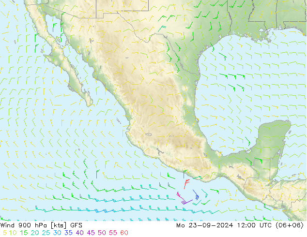  900 hPa GFS  23.09.2024 12 UTC