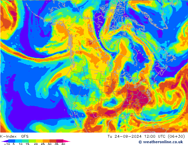 K-Index GFS Di 24.09.2024 12 UTC