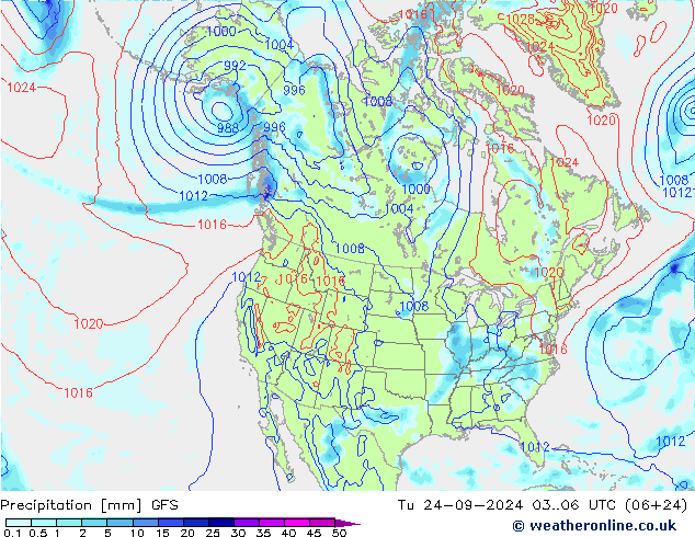 GFS: Út 24.09.2024 06 UTC