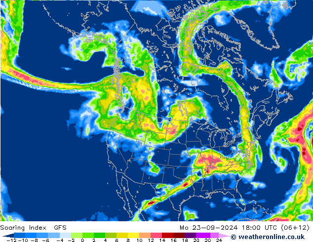 Yükselme İndeksi GFS Pzt 23.09.2024 18 UTC