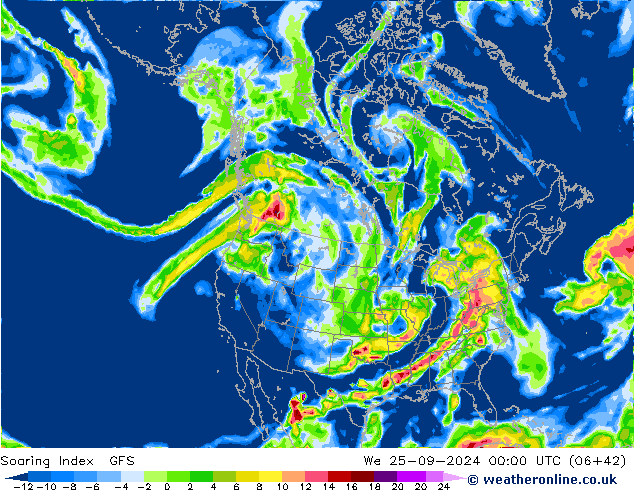 Soaring Index GFS mié 25.09.2024 00 UTC