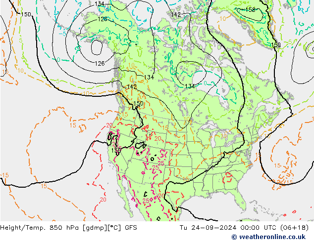 Z500/Rain (+SLP)/Z850 GFS Tu 24.09.2024 00 UTC