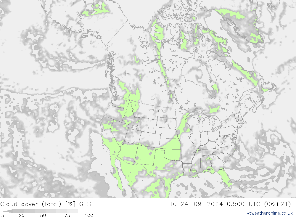 облака (сумма) GFS вт 24.09.2024 03 UTC